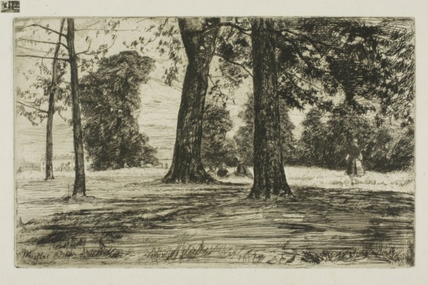 Greenwich Park, 1859, James McNeill Whistler, American, 1834-1903, United States, Etching and