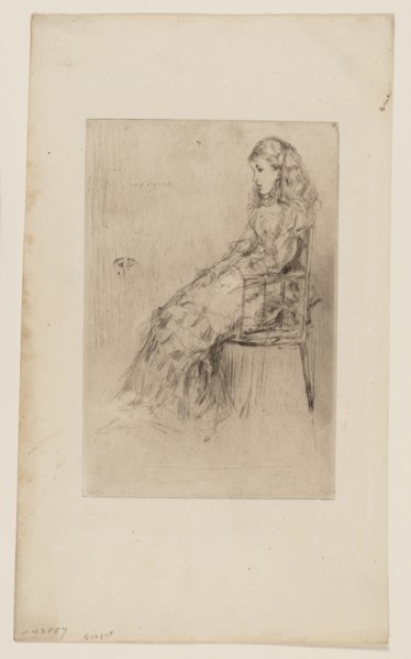 Fanny Leyland, 1874, James McNeill Whistler, American, 1834-1903, United States, Drypoint in black