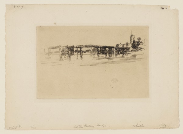 Little Putney Bridge, 1879, James McNeill Whistler, American, 1834-1903, United States, Etching and