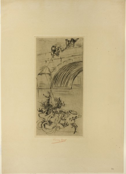 The Siren, n.d., Félicien Rops, Belgian, 1833-1898, Belgium, Etching and drypoint on cream laid