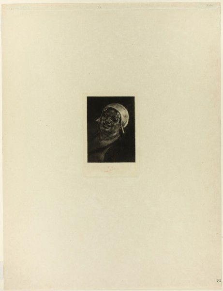 Vieille gouge, 1889, Félicien Rops, Belgian, 1833-1898, Belgium, Aquatint and drypoint on ivory