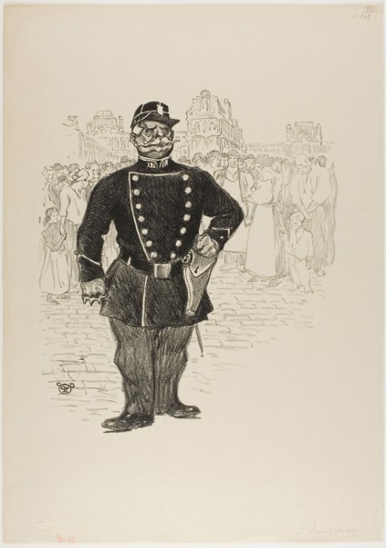Street Security, May 1894, Théophile-Alexandre Steinlen, French, born Switzerland, 1859-1923,