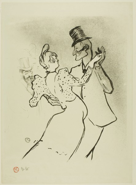La Goulue, 1894, Henri de Toulouse-Lautrec, French, 1864-1901, France, Lithograph on ivory wove