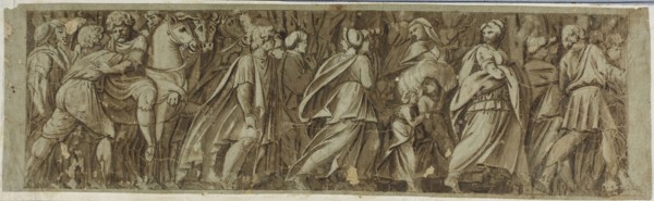 Sabines Crossing the River Tiber to Attend the Roman Games, n.d., After Polidoro Caldara, called