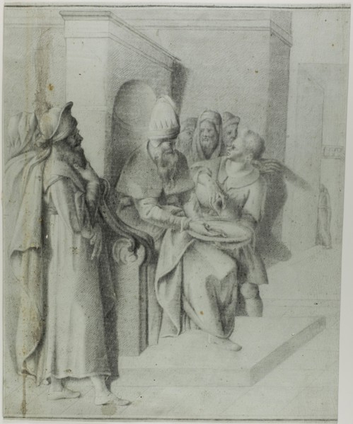 Pilate Washing his Hands, with Christ Being Led Away: Left Portion, n.d., Giovanni da Bologna,