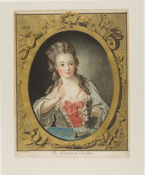 The Pleasures of Education, 1777, Louis-Marin Bonnet, French, 1736-1793, France, Pastel-manner