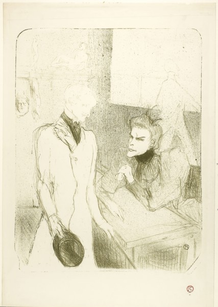 Brandès and le Bargy, in Les Cabotins, 1894, Henri de Toulouse-Lautrec, French, 1864-1901, France,