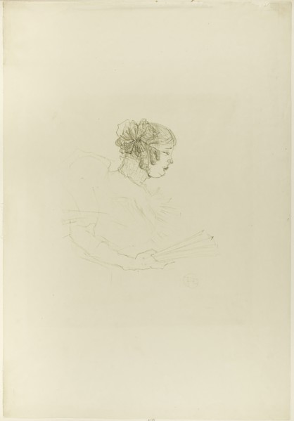 Luce Myrès, in Profile, 1895, Henri de Toulouse-Lautrec, French, 1864-1901, France, Color