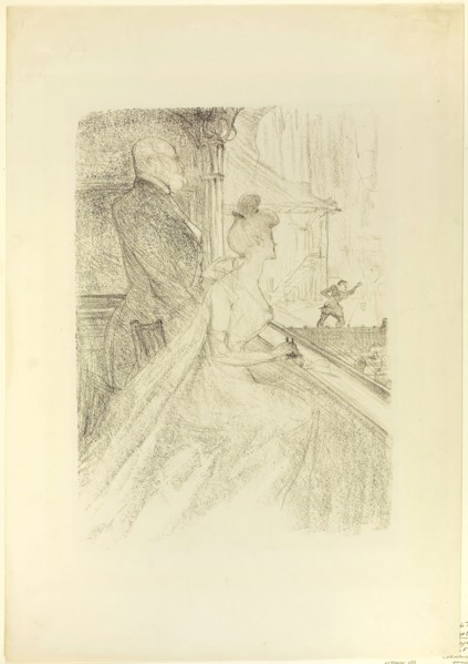 The Box, Faust, 1896, Henri de Toulouse-Lautrec, French, 1864-1901, France, Lithograph in violet