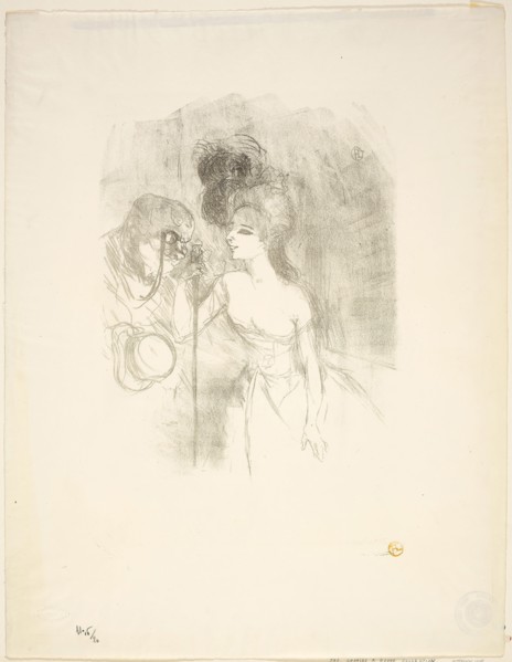 Anna Held and Baldy, 1896, Henri de Toulouse-Lautrec, French, 1864-1901, France, Lithograph on