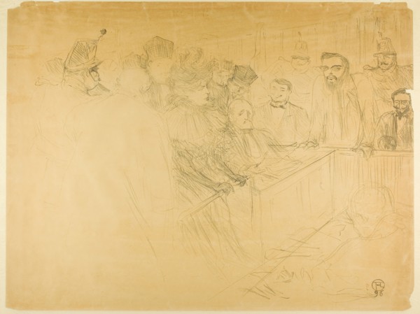 The Arton Trial (third plate), 1896, Henri de Toulouse-Lautrec, French, 1864-1901, France,