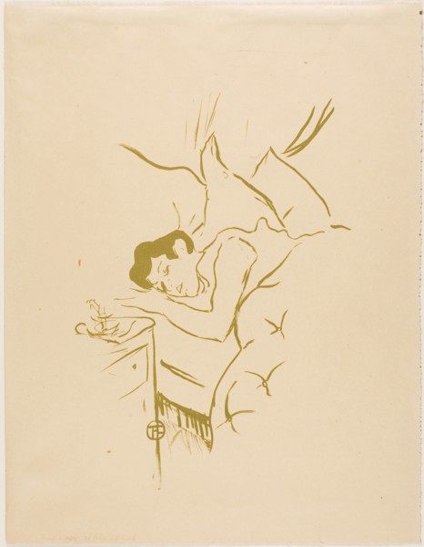 Your Mouth, 1893, Henri de Toulouse-Lautrec, French, 1864-1901, France, Color lithograph on tan