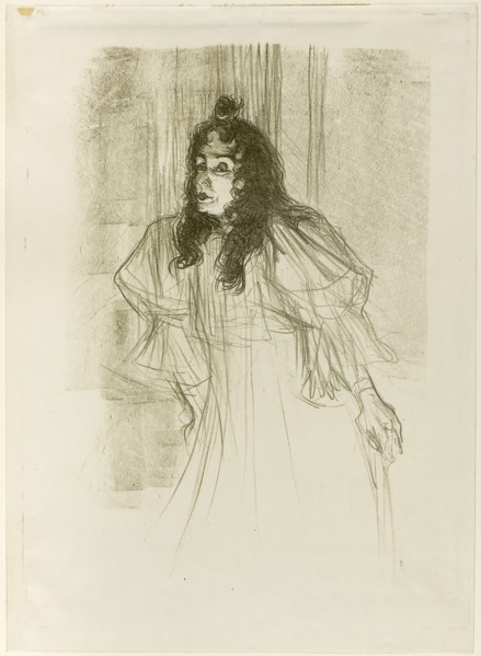 Miss May Belfort with Long Hair, 1895, Henri de Toulouse-Lautrec, French, 1864-1901, France, Color