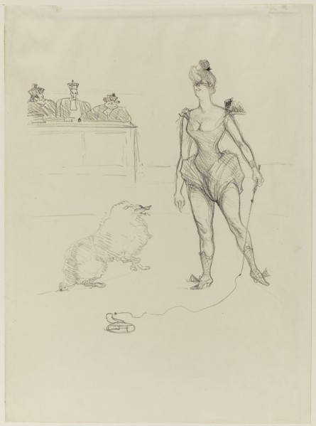 The Animal-Tamer before the Tribunal, 1899, Henri de Toulouse-Lautrec, French, 1864-1901, France,