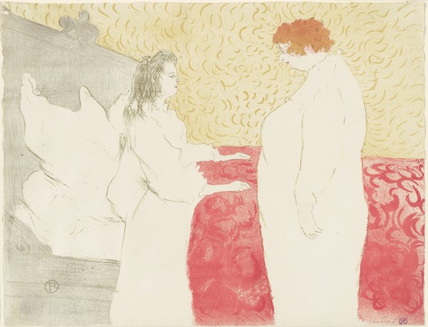 Woman in Bed, Profile, Getting Up, plate eight from Elles, 1896, Henri de Toulouse-Lautrec (French,