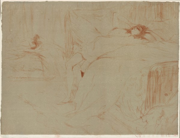 Woman Lying on her Back, Lassitude, plate ten from Elles, 1896, Henri de Toulouse-Lautrec (French,