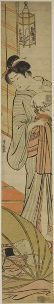 Mother Watching her Son Sleeping under a Mosquito Net, c. 1780, Torii Kiyonaga, Japanese,
