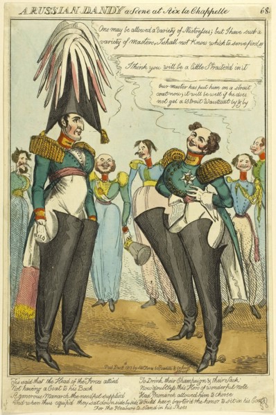 A Russian Dandy, published December 8, 1818, William Heath (English, 1795-1840), published by S. W.