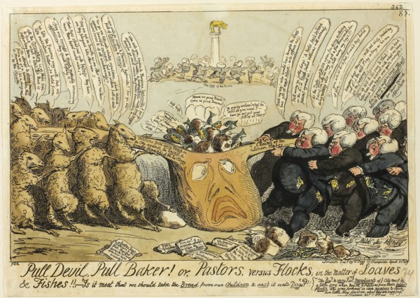 Pull Devil, Pull Baker!, published April 30, 1819, George Cruikshank (English, 1792-1878),