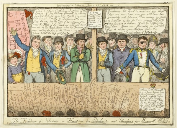 The Freedom of Election, published June 22, 1818, Isaac Robert Cruikshank (English, 1789-1856),