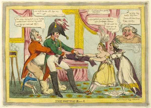 The Battle R—L, published June 3, 1816, Attributed to William Heath (English, 1794-1840), published
