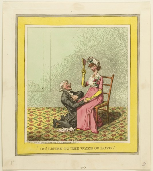 Oh! Listen to the Voice of Love, published November 14, 1799, James Gillray (English, 1756-1815),
