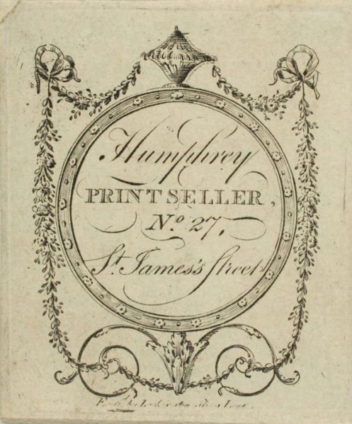 Humphrey, Printseller, No. 27 St. James’s Street, n.d., John Lockington, English, active 18th