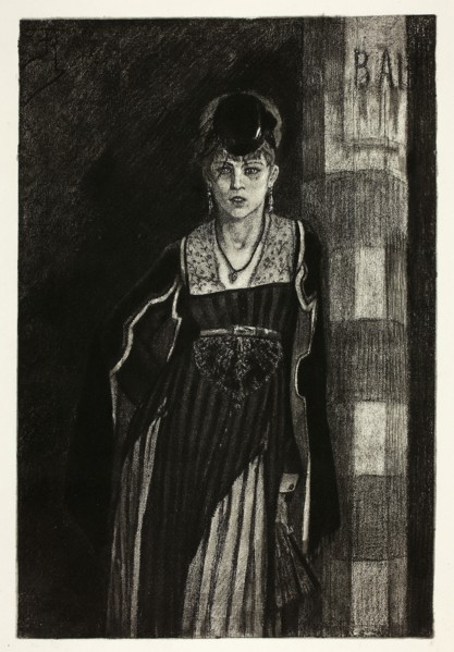 The Absinthe Drinker, n.d., Félicien Rops, Belgian, 1833-1898, Belgium, Heliogravure on ivory wove