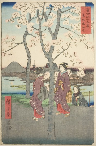 The Sumida Embankment in the Eastern Capital (Toto Sumida zutsumi), from the series Thirty-six