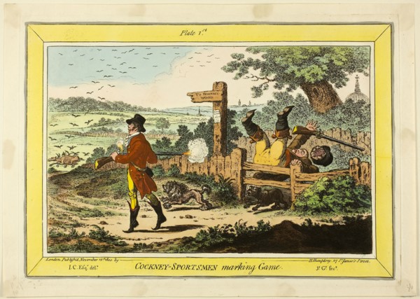 Cockney Sportsmen Marking Game, published November 12, 1800, James Gillray (English, 1756-1815),