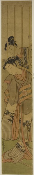Young Man Admiring a Girl through a Barred Window, c. 1770, Isoda Koryusai, Japanese, 1735-1790,