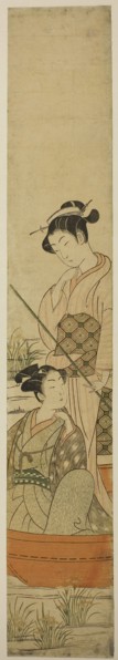 Young Couple in a Boat, c. 1770/75, Uchimasa, Japanese, active 1760s-1770s, Japan, Color woodblock