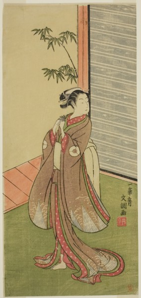 The Actor Iwai Hanshiro IV in a Female Role, c. 1769, Ippitsusai Buncho, Japanese, active c.