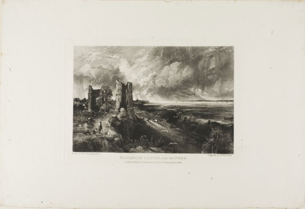 Hadley Castle, Near the Nore, n.d., after David Lucas, English, 1802-1881, England, Mezzotint on