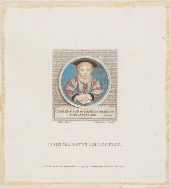 Charles Brandon, 1798, Francesco Bartolozzi (Italian, 1727-1815), after Hans Holbein the younger