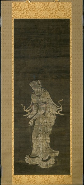The Bodhisattva Kannon, from the triptych Approach of the Amida Trinity, Kamakura Period, mid–13th