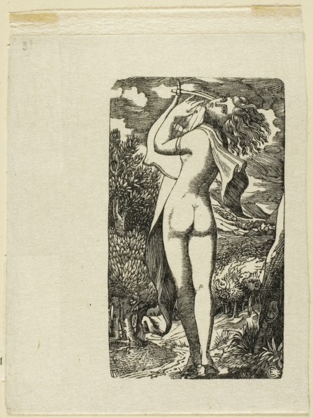 The Bacchante, n.d., Edward Calvert, English, 1799-1883, England, Woodcut on paper, 90 × 52 mm