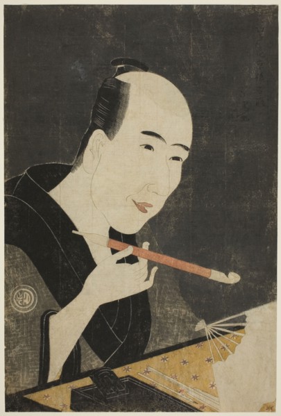Portrait of Santo Kyoden, the Master of Kyobashi (Edo hana Kyobashi natori), c. 1795, Rekisentei