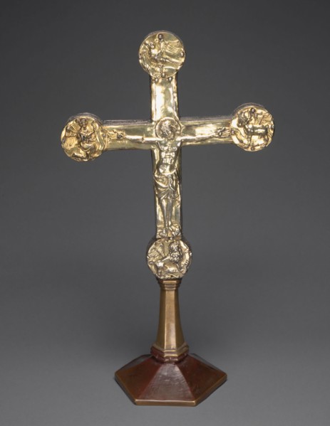 Altar Cross, c. 1325, foot: 15th century, German, probably Brunswick (Braunschweig), Brunswick,