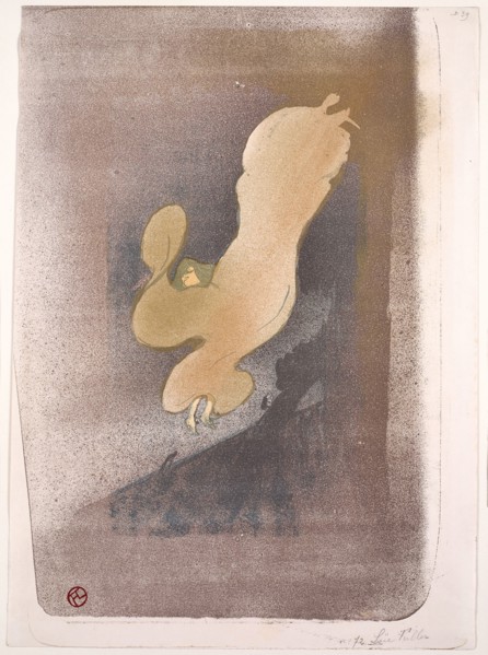 Miss Loïe Fuller, 1893, Henri de Toulouse-Lautrec, French, 1864-1901, France, Color lithograph on