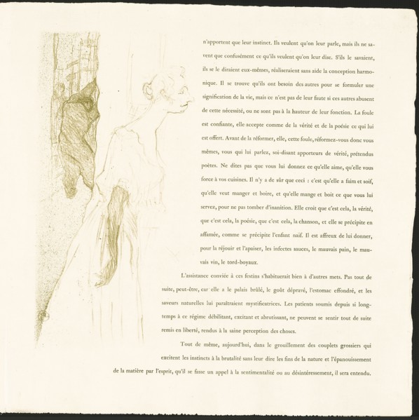 Yvette Guilbert, 1894, Henri de Toulouse-Lautrec, French, 1864-1901, France, Lithograph with