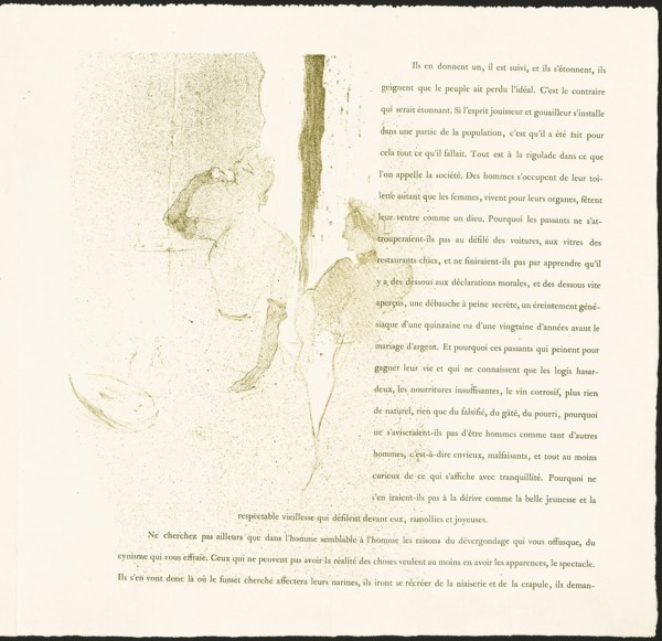Yvette Guilbert, 1894, Henri de Toulouse-Lautrec, French, 1864-1901, France, Color lithograph, with