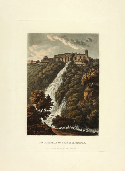 The Cascatelle and Stables of Mecenas, plate thirty-three from the Ruins of Rome, published April