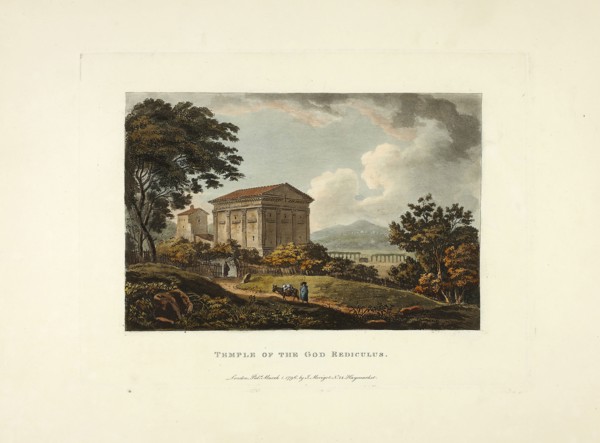 Temple of the God Rediculus, plate five from the Ruins of Rome Temple of the God Rediculus, plate
