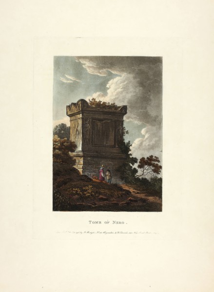 Tomb of Nero, plate 7 from the Ruins of Rome, published December 6, 1796, M. Dubourg, (English,