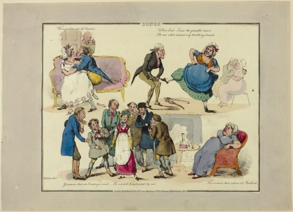 Plate from Illustrations to Popular Songs, 1822, Henry Alken (English, 1785-1851), published by