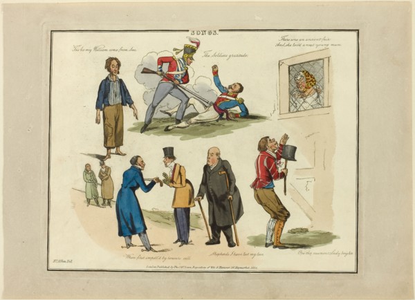 Plate from Illustrations to Popular Songs, 1822, Henry Alken (English, 1785-1851), published by