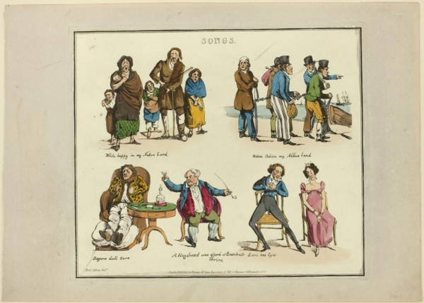 Plate from Illustrations to Popular Songs, 1822, Henry Alken (English, 1785-1851), published by