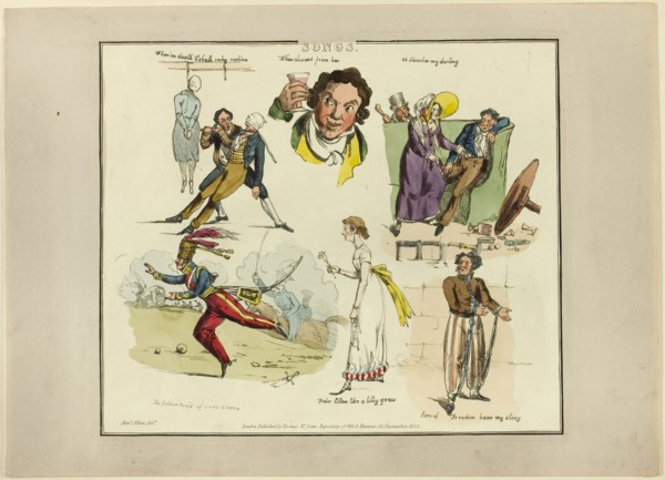Plate from Illustrations to Popular Songs, 1822, Henry Alken (English, 1785-1851), published by