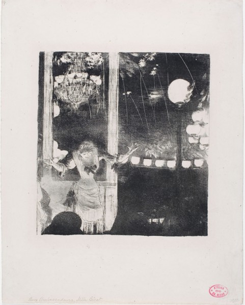 Mlle Bécat at the Café des Ambassadeurs, 1877–78, Edgar Degas, French, 1834-1917, France,